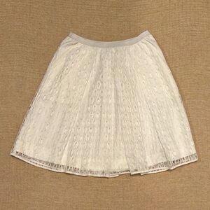 Maeve White Lace Skirt with Pockets